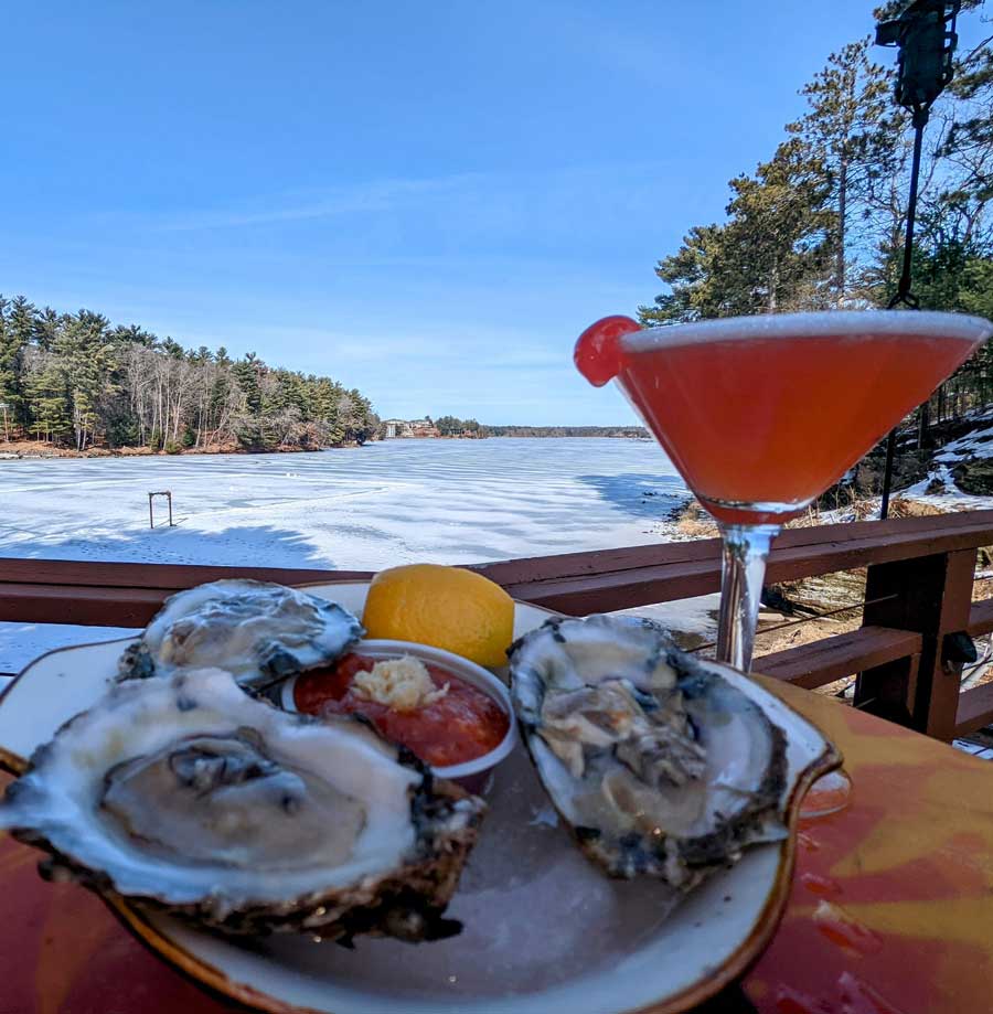 Oysters and a Martini from Ravinia Bay in Wisconsin Dells, WI